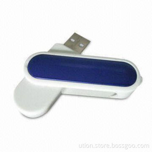 Free Sample Plastic Swivel USB Flash Drive with 4GB Capacity and USB2.0 Transmission